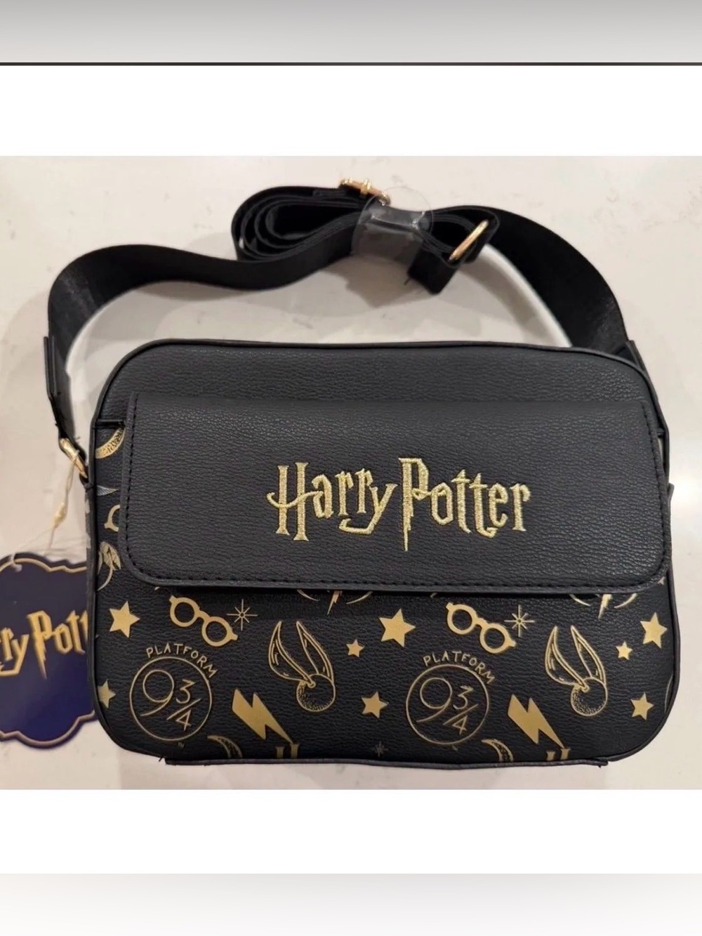Primark X Harry Potter Black & Gold Camera/Crossbody Bag
